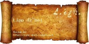 Lipp Ábel névjegykártya
